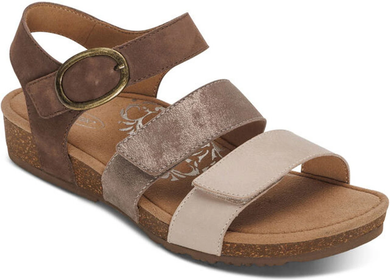Aetrex Women's Lilly Adjustable Quarter Strap Sandal 3 Aetrex Women's Lilly Adjustable Quarter Strap Sandal