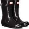 Hunter Women's Original Short Gloss Rain Boot 1 Hunter Women's Original Short Gloss Rain Boot -Aetrex Store hunter women original short gloss rain boot black wfs1000rgl blk 29279.1536966688