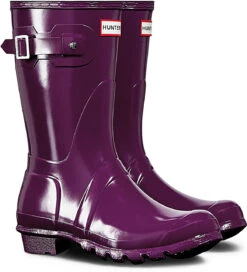 Hunter Women's Original Short Gloss Rain Boot 14 Hunter Women's Original Short Gloss Rain Boot -Aetrex Store hunter womens original short gloss violet wfs1000rgl rvi 41499.1536966688