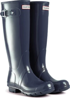 Hunter Women's Original Tall Gloss Rain Boot 13 Hunter Women's Original Tall Gloss Rain Boot -Aetrex Store hunter womens original tall gloss navy wft1000rgl nvy 99850.1536967724