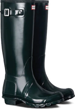 Hunter Women's Original Tall Gloss Rain Boot 14 Hunter Women's Original Tall Gloss Rain Boot -Aetrex Store hunter womens original tall gloss ocean wft1000rgl ocn 51270.1536967724