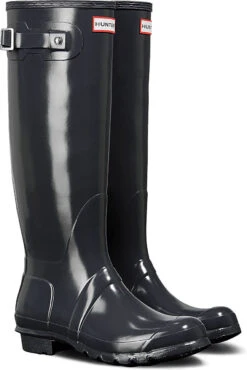 Hunter Women's Original Tall Gloss Rain Boot 12 Hunter Women's Original Tall Gloss Rain Boot -Aetrex Store hunter womens original tall gloss rain boot dark slate wft1000rgl dsl 19175.1536967724
