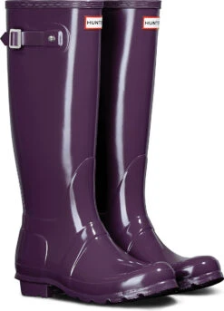 Hunter Women's Original Tall Gloss Rain Boot 15 Hunter Women's Original Tall Gloss Rain Boot -Aetrex Store hunter womens original tall gloss rain boot purple urchin wft1000rgl prc 01615.1536967724