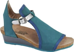 Naot Fiona 13 Naot Fiona -Aetrex Store naot womens fiona teal oily blue nubuck silver luster leather 98329.1624506006