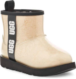 UGG Big Kids Classic Clear Mini II 12 UGG Big Kids Classic Clear Mini II -Aetrex Store ugg kids classic clear mini 2 natural black 1112386k nblc 70299.1656432983