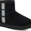 UGG Women's Classic Mini Side Logo II 1 UGG Women's Classic Mini Side Logo II -Aetrex Store ugg womens classic mini side logo 2 black 1134962 blk 56149.1662579290
