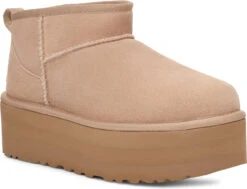 UGG Women's Classic Ultra Mini Platform -Aetrex Store ugg womens classic ultra mini platform sand 1135092 san 43384.1727816798