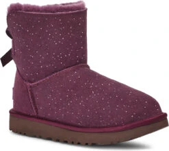 UGG Women's Mini Bailey Bow Metallic Spots 7 UGG Women's Mini Bailey Bow Metallic Spots -Aetrex Store ugg womens mini bailey bow metallic spots pinot noir 1134135 pnr 74628.1666877473